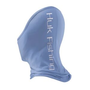 Huk Pursuit Gaiter Blue Fishing Sun Hood with Vertical Logo